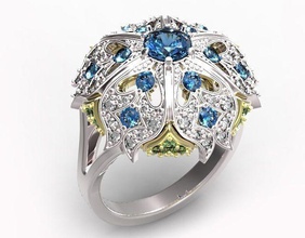 bague or diamant bijoux de l'anneau les diamants rubis saphirs émeraudes l'engagement mariage anneaux anneau 3d print model - Mito3D