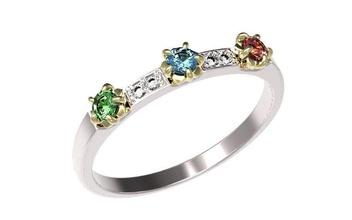 bague en or diamants saphirs rubis émeraudes 26 bijoux de l'anneau les makerschallenge anneaux 3d print model - Mito3D