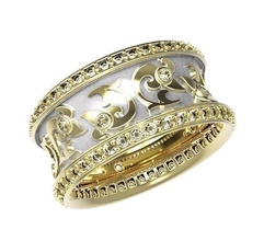 gold ring enamel diamonds -3 jewelry stone valentine day jewellery jewel wedding precious rings 3d print model - Mito3D