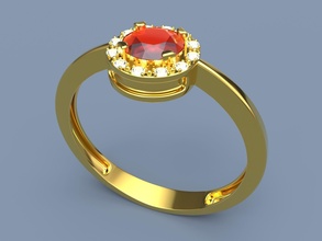 altın yüzük değerli taş mücevher nişan gergedan 3dprint yazdırılabilir elmas düğün cinema4d parlak yakut zümrüt takı sitrin moda rodyum yüzükler 3d print model - Mito3D