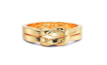 oro squillare nodo stampabile diamante nozze cad moda gioielleria argento fidanzamento anelli 3d print model - Mito3D