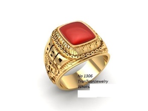 Gold Ring Männer 401 Schmuck Mode Zubehör Diamant Frau Frauen unisex Design Feng Shui Ringe 3d print model - Mito3D