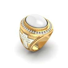 gold ring Rubin oval 2 Schmuck Juwel gem kostbar engagement Hochzeit Kleidung Edelstein Ringe 3d print model - Mito3D
