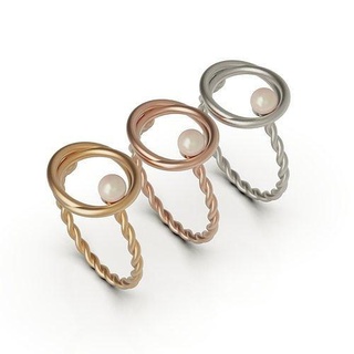 altın yüzük spiral pearl takı yazdırılabilir gümüş inci cad tanazmohamadi beglamorous1 Zincir elmas nişan düğün sterlin yüzükler 3d print model - Mito3D