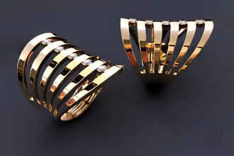 gold ring mit Steinen Schmuck Silber Juwel Juwelier Steine Diamanten Edelsteine 3d Modell stl obj cnc drucken bedruckbar ist Mode Stil Ringe 3d print model - Mito3D