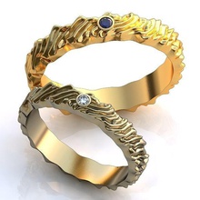 gold rings diamond jewelry wedding character accessory clothing 3d print model - Mito3D