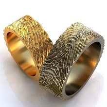 gold rings weird shape jewelry wedding accessory weddingrings 3d print model - Mito3D