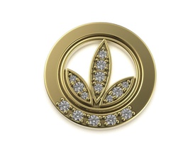 gold sign 9134 symbol shining round metallic jewerly jewerally diamond diamant brilliant luxury beauty beautyful jewelry other 3d print model - Mito3D