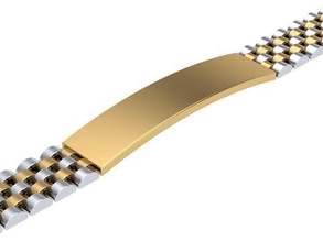 oro plata pulsera dorado joyería joya diamante esposas 3d print model - Mito3D