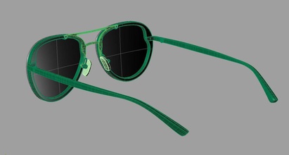 ouro oculos sol escuros Óculos moda roupas beleza vestem olho acessório lente óculos 3d print model - Mito3D