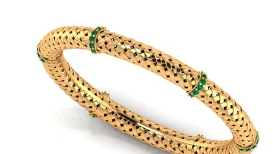 ouro textura pulseira joalheria cam máquina diamante 3d pulseiras indiano designs impresso amarelo gema jóias jóia imprimível noivado casamento 3d print model - Mito3D