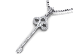 gold tiffany key pendant jewelry buy 3d model silver diamonds 3dmodel pendants 3d print model - Mito3D