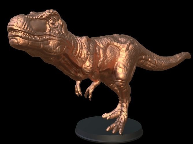 or tyrannosaure pose animal poly réel réaliste impression imprimable 3dprint afficher statue sauvage faune mignonne jouet sculpter sculpture dinosaure jurassique reptile art sculptures 3D print model - Mito3D