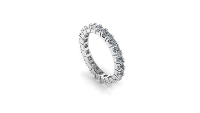 oro boda banda eternidad diamantes anillo 154cts rededor diamante compromiso joyería joya precioso anillos 14k 18k imprimible 3d print model - Mito3D
