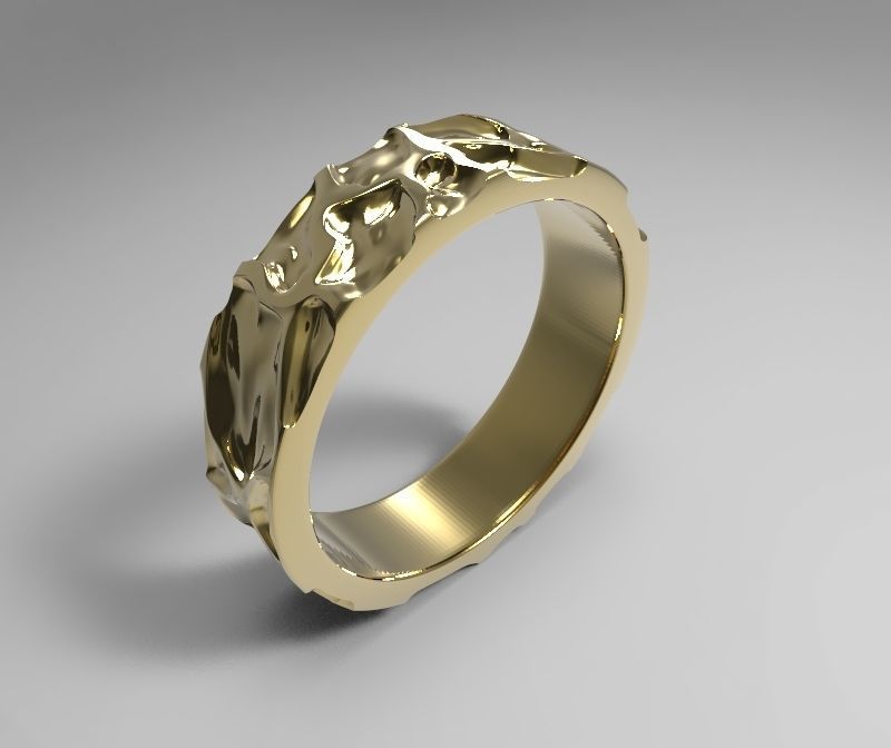 gold wedding ring jewelry rings luxury texture 3D print model - Mito3D