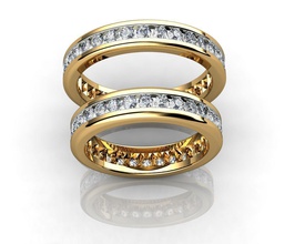 anello nuziale in oro e diamanti gioielli diamante gioiello di matrimonio orecchino argento disco platino gemma moda bellezza anelli 3d print model - Mito3D