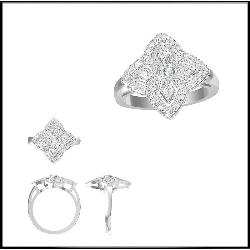 anello nuziale in oro gioiellieri insieme di file gioielli personalizzati fidanzamento anelli stampabile matrimonio stl solitario jcd 3D print model - Mito3D