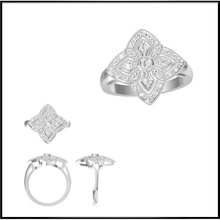 anillo de boda oro joyeros conjunto archivos joyería personalizada compromiso los anillos imprimible la archivo stl solitaire ring jcd 3d print model - Mito3D