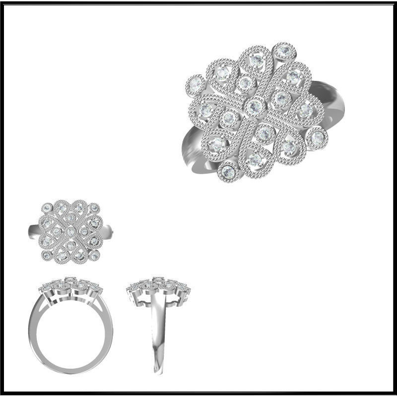 oro nozze gioielli ad anello design personalizzato gioielleria Fidanzamento squillare anelli stampabile stl file solitario jcd 3D print model - Mito3D