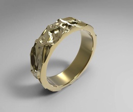 gold Hochzeit ring Schmuck Ringe Luxus textur 3d print model - Mito3D