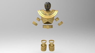 ouro zeo guarda completo armaduras 3d impressão guardas cosplay capacete jogos brinquedos 3d print model - Mito3D
