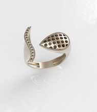 goldd jewelry gold silver gem brilliant rings 3d print model - Mito3D