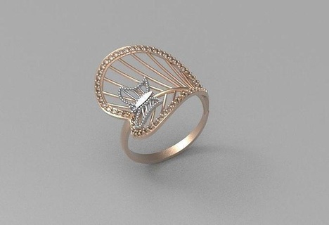 goldd jewelry gold silver art fashion rings 3d print model - Mito3D