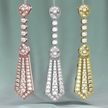 golden diamonds earrings jewelry gold white jewel jewellery printable engagement wedding diamond red gem luxury 3d print model - Mito3D