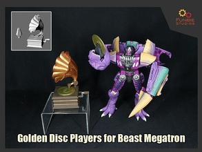 golden disc players transformers beast megatron wars player games toys 3d print model - Mito3D