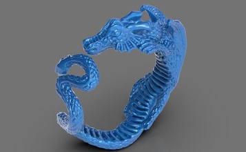 altın Ejder yüzüğü heykel çağdaş doğa orman biyoloji mücevher yazdırılabilir üretme Gümüş takı yüzük 3d print model - Mito3D