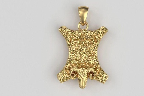 golden fleece pendant gold jewelry slavic men super 3dprint pendants silver jewel printable 3d print model - Mito3D