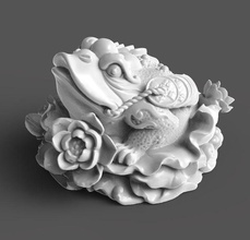 altın kurbağa model özel heykel efsane 3dprint sanat heykeller 3d print model - Mito3D