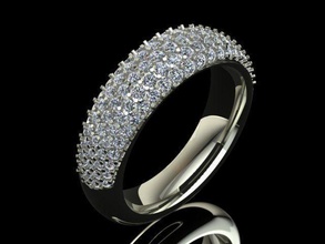 d'oro lusso diamante spianare squillare gioiello gioielleria oro stampabile gemma brillante anelli anello pavimentazione fede highjewelry 3dmodel 3ddesign 3dring 3dprint fidanzamento 3d print model - Mito3D
