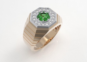 oro anello maschio gioielli la ricchezza moda gioiello argento stampabile d'oro anelli 3d print model - Mito3D