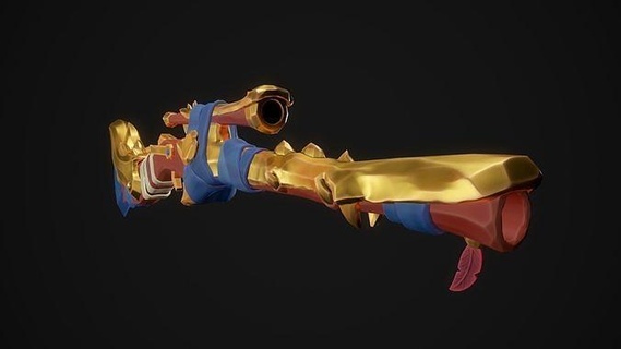 d'oro Nilo occhio raggiungere cosplay puntello pistola arma chiave affettato arte stilizzato oro legna cecchino Giochi giocattoli 3d print model - Mito3D