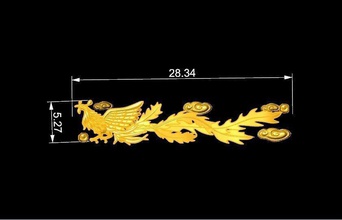 golden phoenix ring Uhr Armband-Dekor Schmuck Haus Glück Dekoration Dekor gatehouse - Armband bangle andere 3d print model - Mito3D
