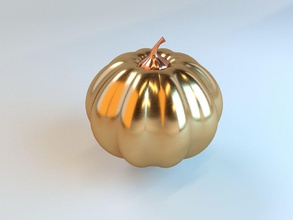 golden pumpkin art conceptual deco gourd vegitation shining lantern jewelry other 3d print model - Mito3D