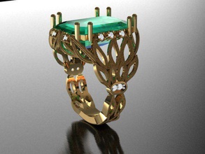 anillo de oro art la joyería imprimible brillante celebración moda y belleza compromiso los anillos 3d print model - Mito3D