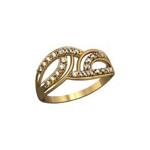 anneau d'or bijoux 3d imprimable de la mode l'accessoire le prototypage d'impression caractère vêtements les anneaux 3d print model - Mito3D