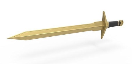 dorado espada niño loki tv serie oro Kidloki daga cuchillo pelea confusa historietas maravilla juguete apuntalar réplica cosplay impresión imprimible pasatiempo bricolaje diy 3d print model - Mito3D