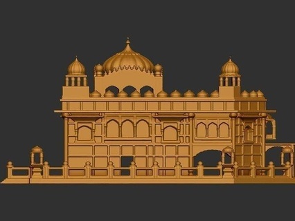 golden temple art design sculpture decoration interior character god ganesha modern sikh buddha jewelry statue furniture decor architectural exterior sculptures 3d print model - Mito3D