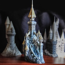golden towers castle house knight battle middle age poly tower palace disney fortress medieval emperor lord of rings town gate shield wall games toys 3d print model - Mito3D