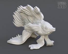 Akvaryum balığı heykel 220602 Sanat oymacılık şekil vermek balık hayvan altın su deko dekorasyon deniz doğa okyanus akvaryum Evcil Hayvan heykeller 3d print model - Mito3D