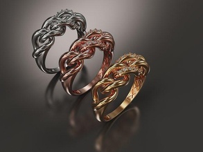 goldring gold ringe diamant 3djewelly ring mode silber weiß usa cad kanada juwel golddesign 3dmodel schmuck 3d print model - Mito3D