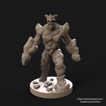 golem Roca personaje fantasía monstruo ficticio criatura elemental juegos juguetes tablero 3d print model - Mito3D