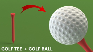 golf Balle tee golfeur sport trou 3d imprimable imprimante Jeux jouets 3d print model - Mito3D