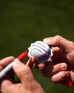 golf ball marking alignment tool triple line marker putting putt hobby diy 3d print model - Mito3D