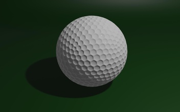 golf ball model green ground white games toys 3d print model - Mito3D