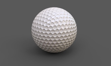 Golf Ball pbr Sport Gras draußen Grübchen Golfspieler Spiele Spielzeuge Ausrüstung detailliert 3d print model - Mito3D
