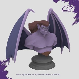 goliath bust wings gargoyles animatedseries cartoon 90s creature gargoyle fantasy monster demon beast 3dprint comics toys readytoprint retro games 3d print model - Mito3D